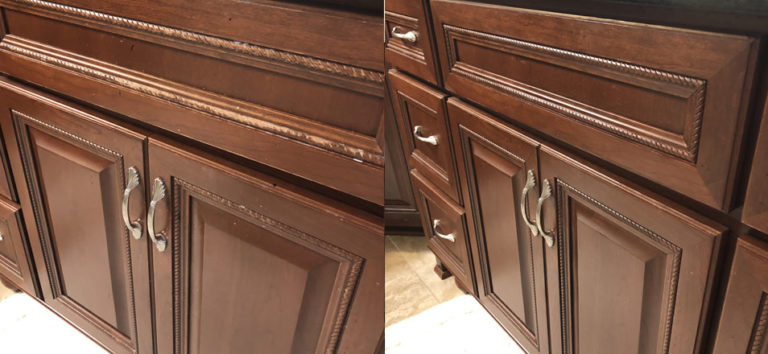 Repairing Worn Kitchen Cabinets - Real Estate Rental Home Repair